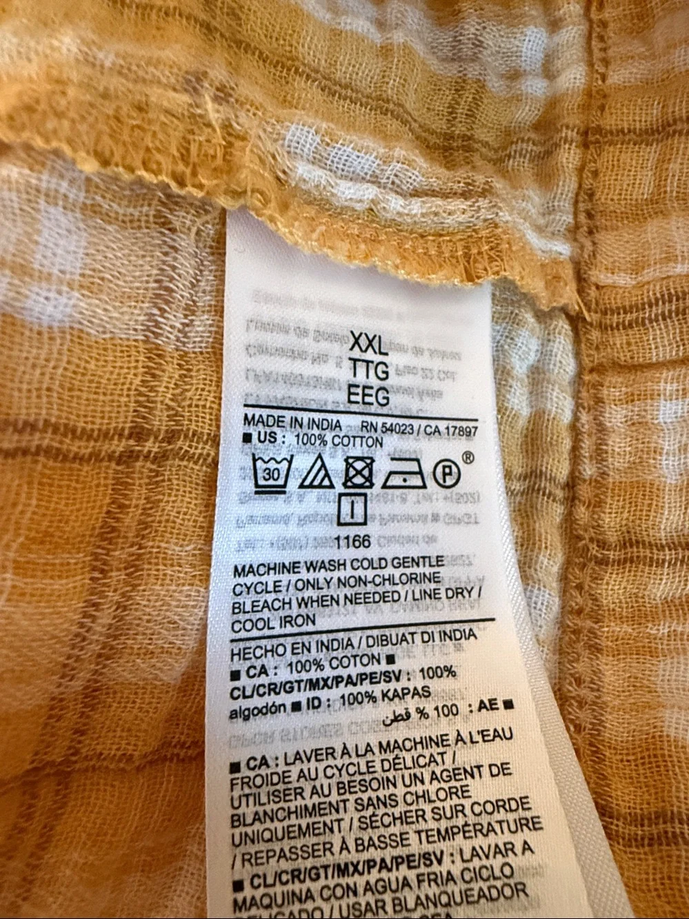 Old Navy Yellow Plaid Sundress All Cotton!  (XXL) - Picture 6 of 9